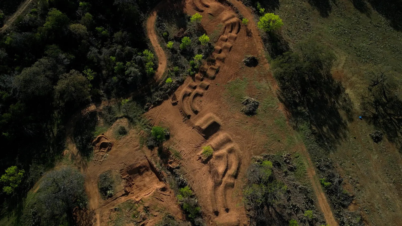 Aerial of the trail and features